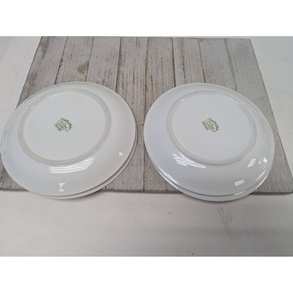 Vintage Kutani Set 4 Salad Plates 7 1/2" White Silver Gray Bursts Japan - Picture 7 of 8